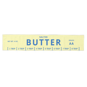 Zout Boter Label Boter Feest Gele Boter Medium Tafelloper