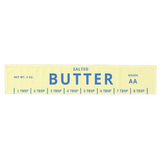 Zout Boter Label Boter Feest Gele Boter  Medium Tafelloper (Horizontaal)