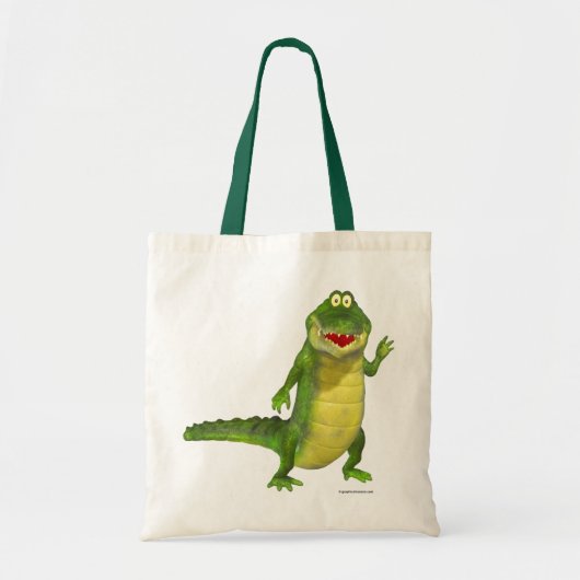 Zout de krokodille Canvas tas (Voorkant)