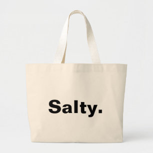 Zout één woord minimalisme ontwerp grote tote bag