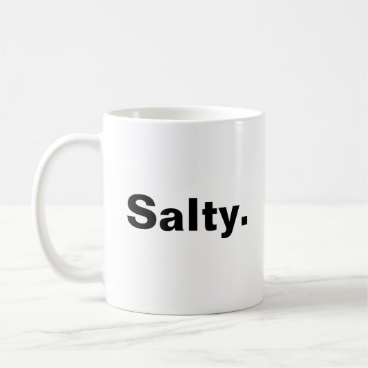 Zout één woord minimalisme ontwerp koffiemok (Links)