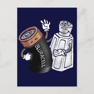 Zout en batterij briefkaart