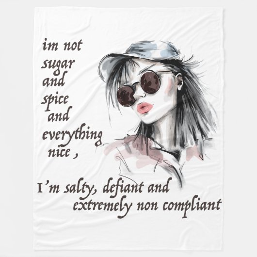 Zout en Defiant Fleece Deken (Voorkant)