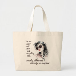 Zout en Defiant Grote Tote Bag