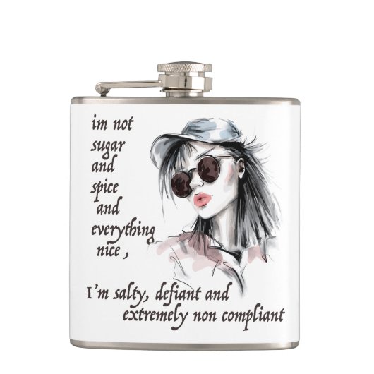 Zout en Defiant Heupfles (Voorkant)