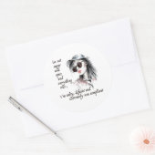 Zout en Defiant Ronde Sticker (Envelop)