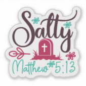 Zout en dood: grafisch met grafsteen sticker (Voorkant)