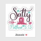 Zout en dood: grafisch met grafsteen sticker (Vel)