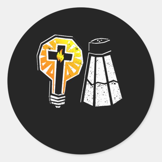 Zout en licht Be Ye Zout Bijbel Verzen Matteüs 5 1 Ronde Sticker (Voorkant)