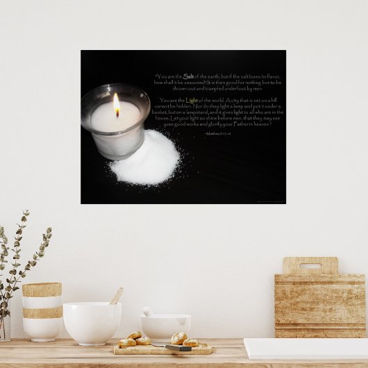 Zout- en lichte scripts poster (Keuken)