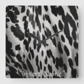 Zout en Peper Hide Vierkante Klok (Voorkant)