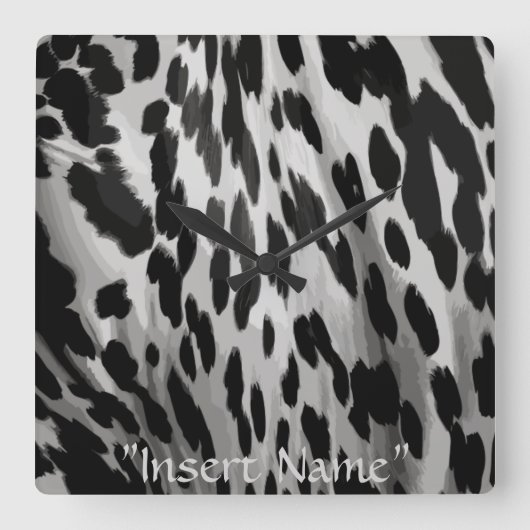 Zout en Peper Hide Vierkante Klok (Voorkant)