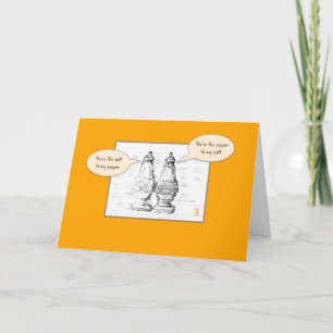 Zout en peper op Sinaasappel Vlirty Romantic Kaart