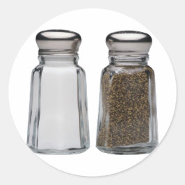 Zout en peper ronde sticker