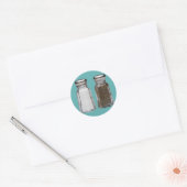 Zout en peper ronde sticker (Envelop)