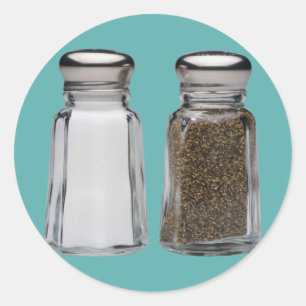 Zout en peper ronde sticker