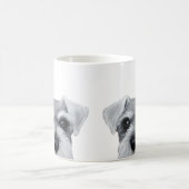 Zout en peper schnauzer, grijs, oorspronkelijk met koffiemok (Center)