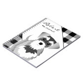 Zout en Peper Schnauzer Tartan Plaid Notitieboek (Linkerzijde)
