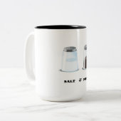 Zout en peper tweekleurige koffiemok (Voorkant links)