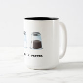 Zout en peper tweekleurige koffiemok (Voorkant rechts)