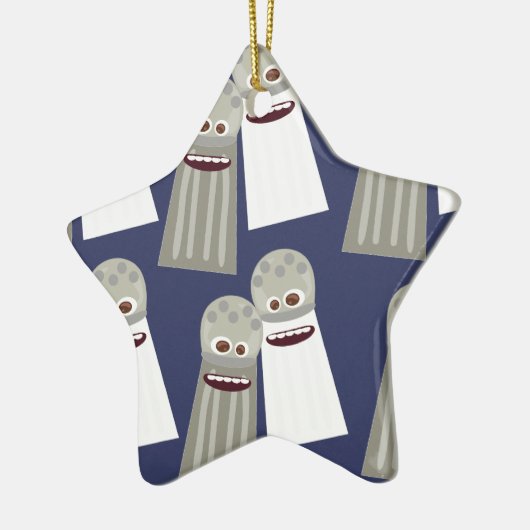 Zout- en Pepper Cute Pattern Keramisch Ornament (Links)