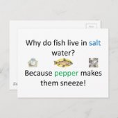 Zout en Pepper Joke Briefkaart (Voorkant / Achterkant)