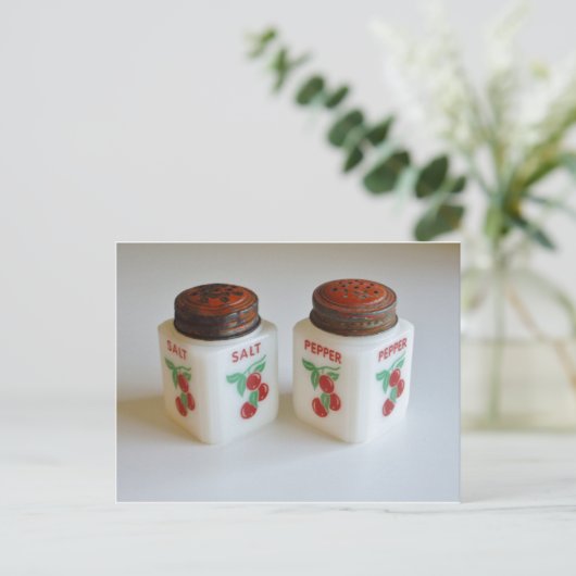 Zout en Pepper Shakers Briefkaart (Staand voorkant)