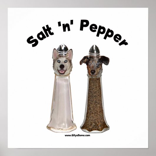 Zout en Pepper Shakers Dogs Poster (Voorkant)