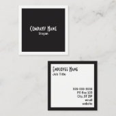 Zout- en Peppergrenzen en vierkantjes Vierkante Visitekaartje (Voorkant / Achterkant)