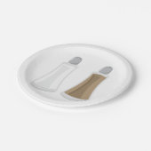 Zout- en Pepperschudders Papieren Bordje (Gekanteld)