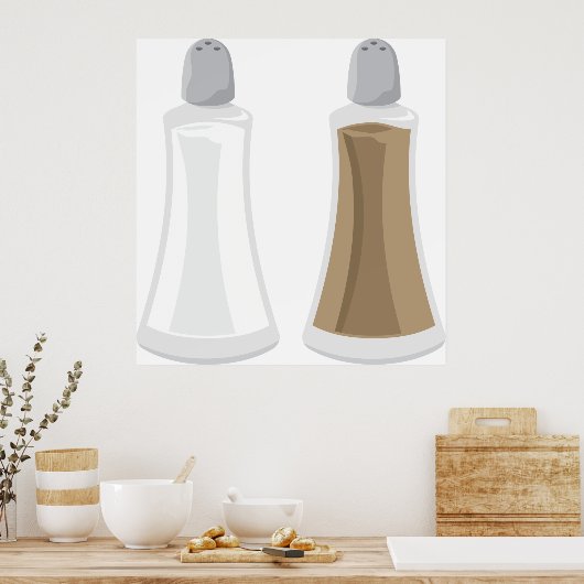 Zout- en Pepperschudders Poster (Keuken)