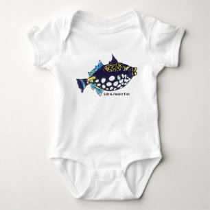 Zout en Pooper Fish Funny Baby Romper