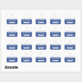Zout en zee salie blauw riet diffuser productetike vierkante sticker (Vel)
