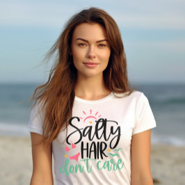"Zout haar maakt niet uit" Strandleven T-shirt