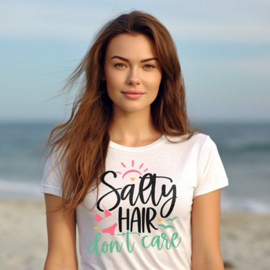 "Zout haar maakt niet uit" Strandleven T-shirt