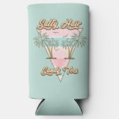 Zout haar zandtenen strand leven seltzer blikjeskoeler (Voorkant)