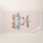 Zout haar Zandtenen Zomer Tropisch Strandleven Strandlaken (Voorkant)