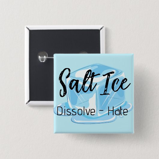 Zout Ijs Knoop Vierkante Button 5,1 Cm (Voorkant /achterkant)