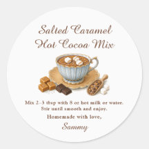 Zout Karamel Warme Chocolade Mix Cadeau Etiket