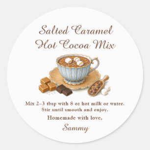 Zout Karamel Warme Chocolade Mix Cadeau Etiket
