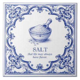 Zout Keuken Zegen Blauw Mediterraan Tegeltje