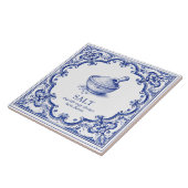 Zout Keuken Zegen Blauw Mediterraan Tegeltje (Zijkant)