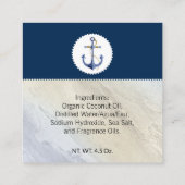 Zout klei maritieme strand handgemaakte ambachts t vierkante visitekaartje (Achterkant)