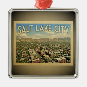 Zout Lake City Utah Vintage Travel Ornament