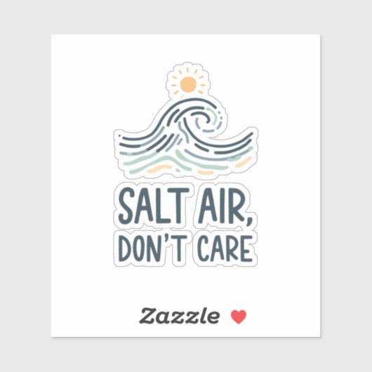 zout lucht is me om het even sticker (Vel)