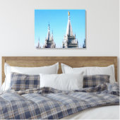 zout meer tempel angel moroni lds mormon canvas afdruk (Insitu (Slaapkamer))