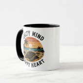 Zout Mind Zeeschildpad Strand Zonsondergang Kunst Mok (Voorkant links)