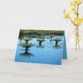 Zout Moeras met het Wenskaart van Mangroven Kaart (Gele Bloem)