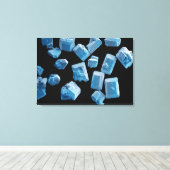 Zout (NaCl) kristallen Canvas Afdruk (Insitu (Houten vloer))