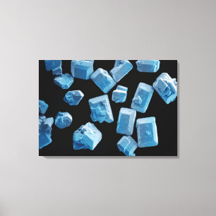 Zout (NaCl) kristallen Canvas Afdruk